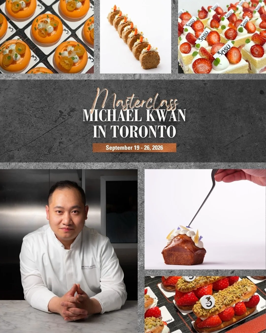 Chef Michael Kwan @etkwan, founder of @onsubakery ONSU in London, UK &mdash; one of the city&lsquo;s most talked-about contemporary bakery-patisserie destinations &mdash; is coming to Gusta this September.

These exclusive masterclasses feature moder