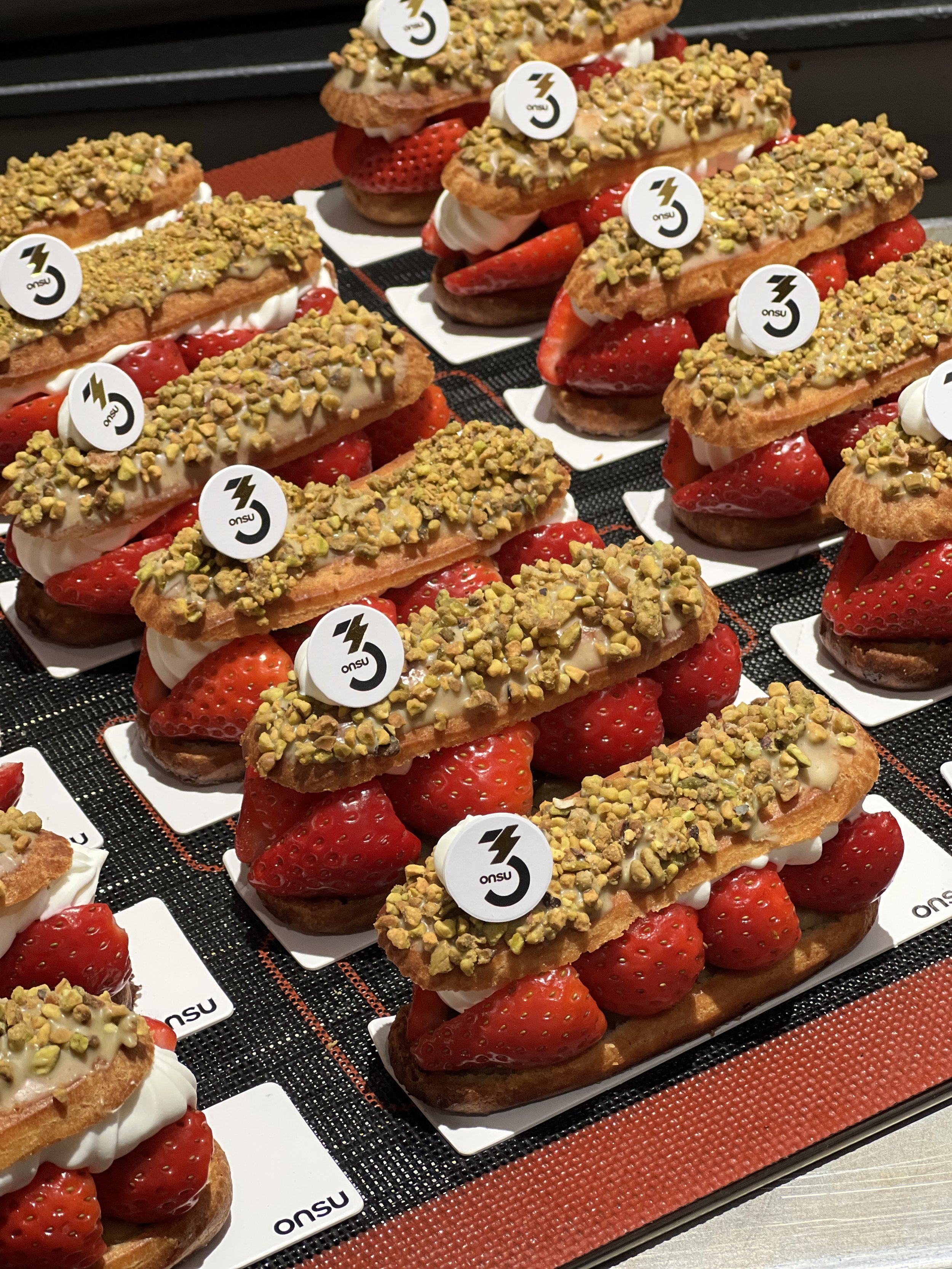 Pistachio and strawberry éclair.jpg