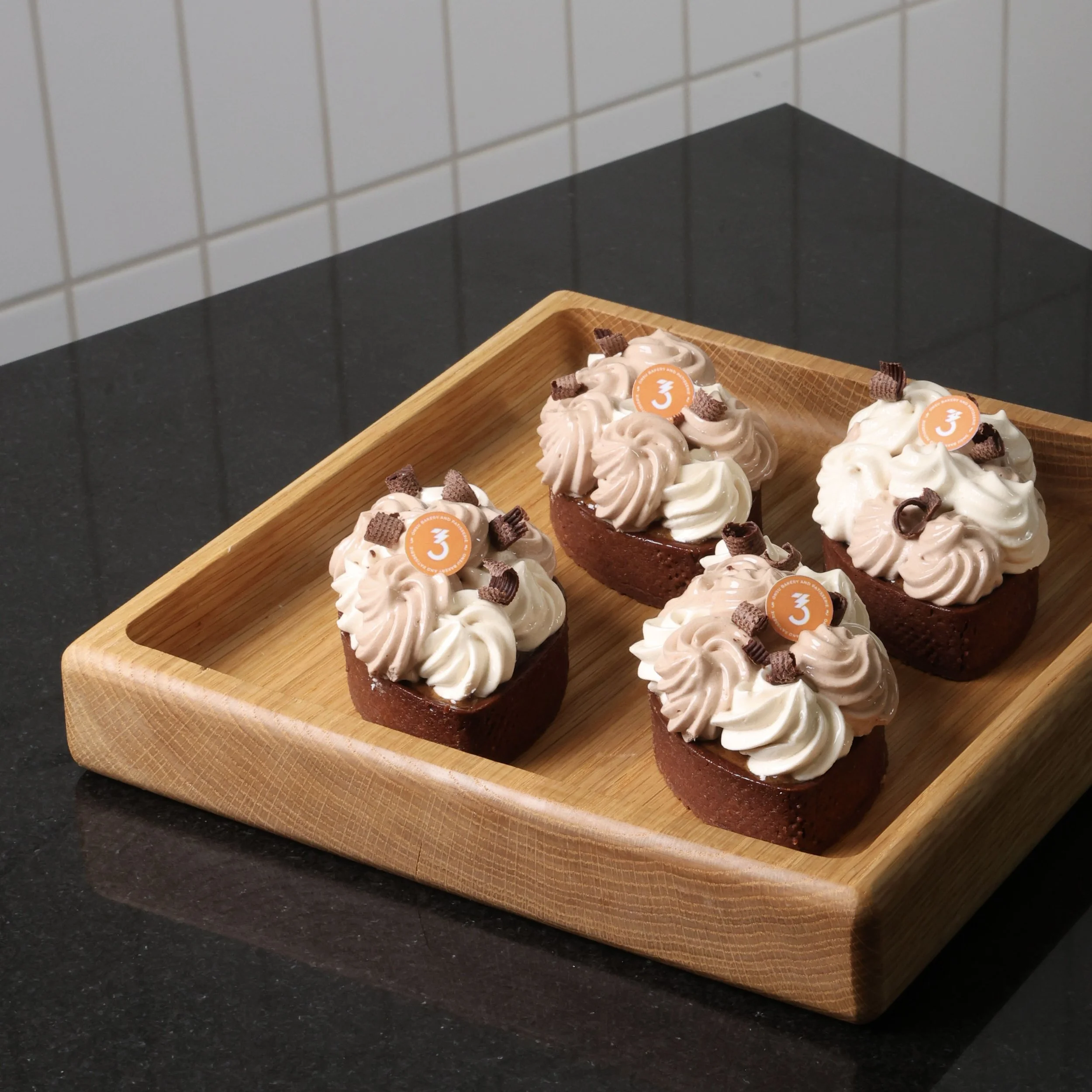 Oolong and chocolate tart