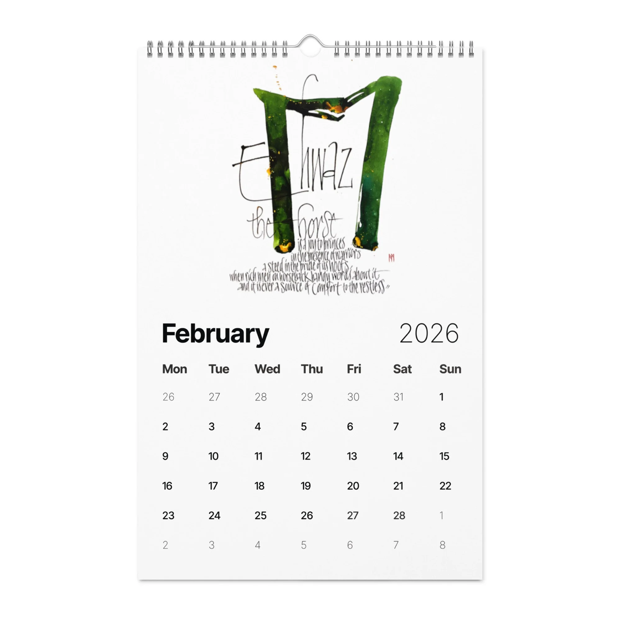 Norse Runes Wall calendar (2026) — Ann Miller