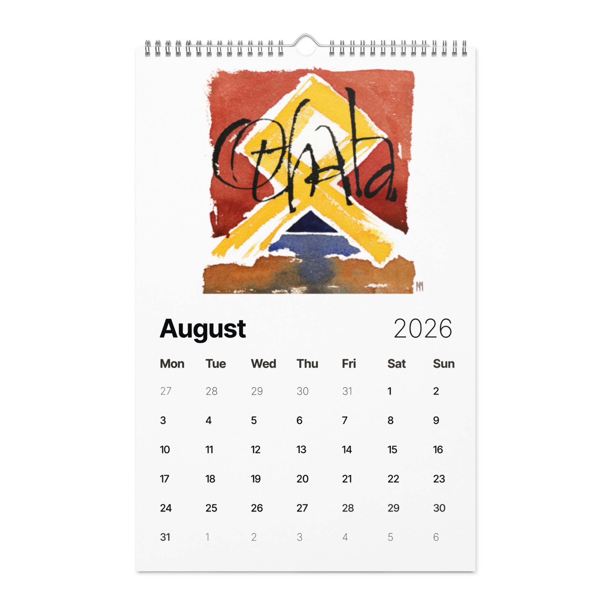Norse Runes II - Calligraphic Wall calendar (2026) — Ann Miller