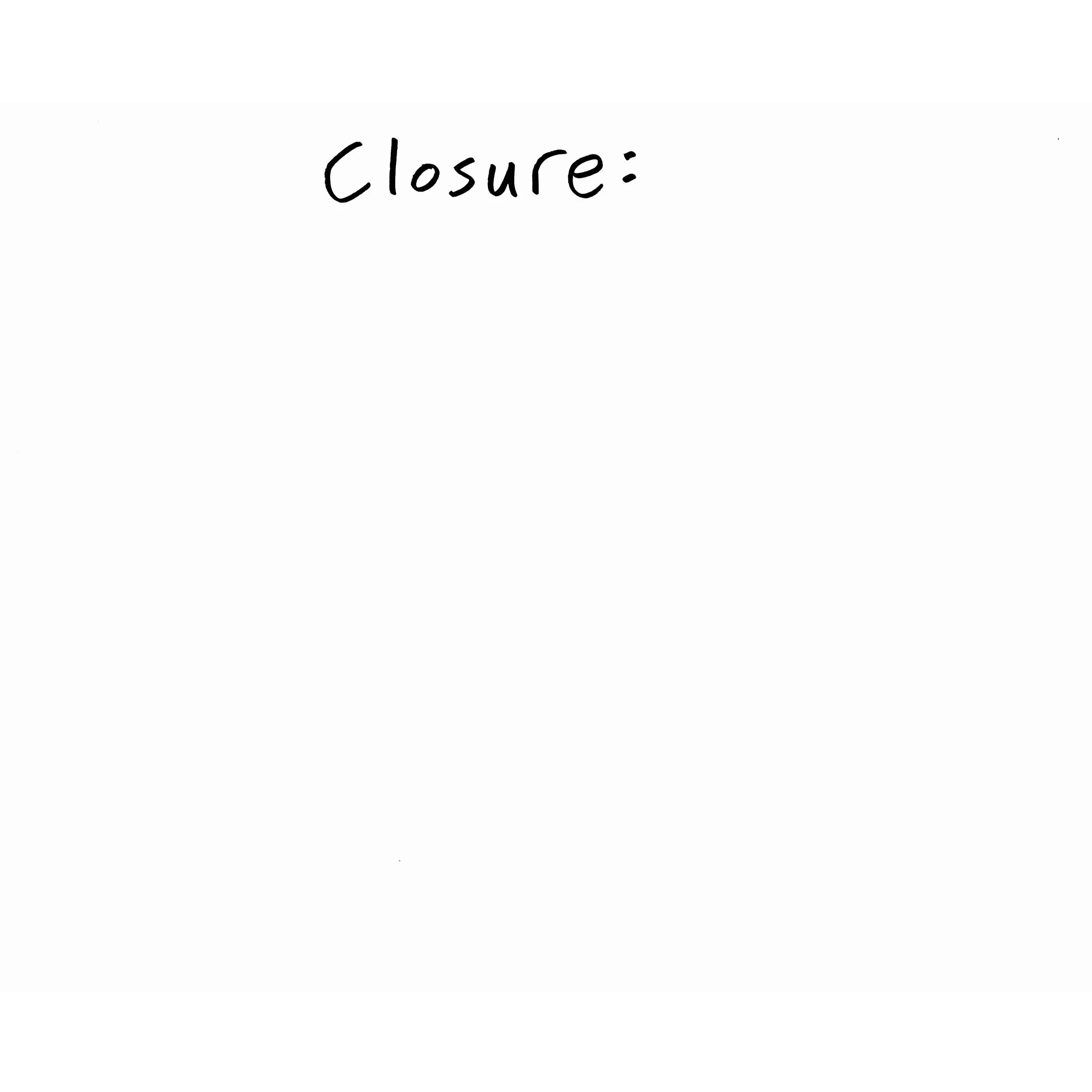 Closure (2025) - original