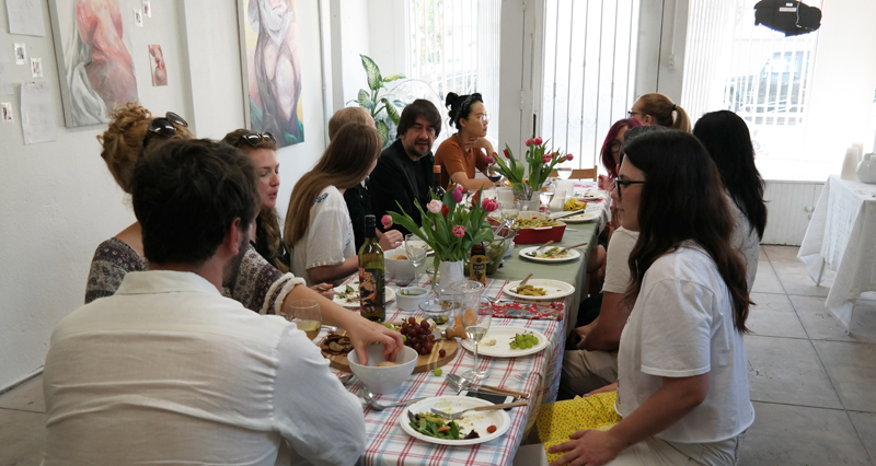 Community Dinner June 5, 2017 as part of A Painter and a Performance Artist Walk Into a Bar