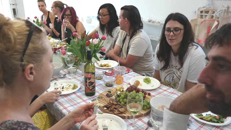 Community Dinner June 5, 2017 as part of A Painter and a Performance Artist Walk Into a Bar
