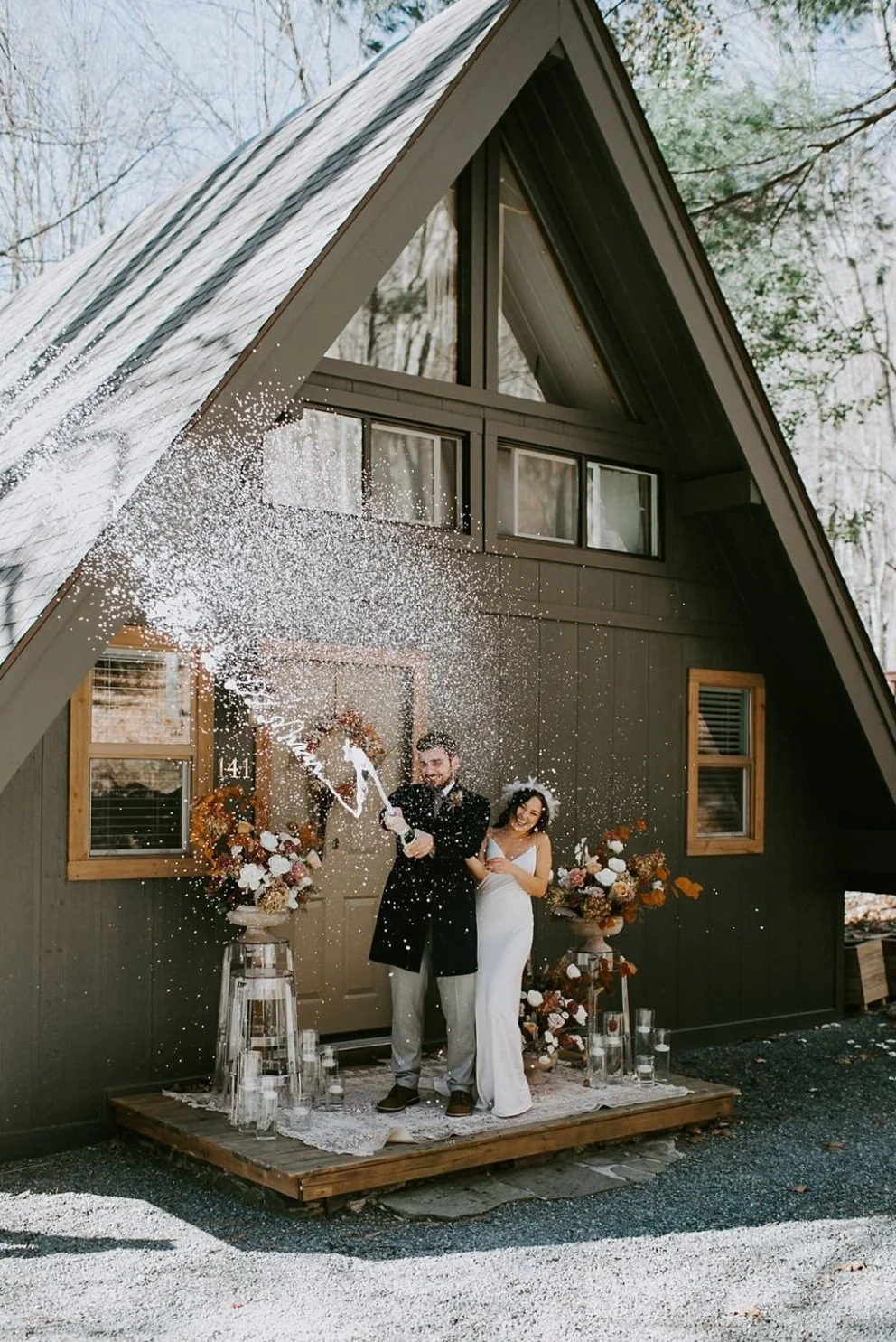 A-Frame Cabin Airbnb Elopement In The Mountains