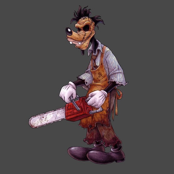 Leatherface Goofy! Im booked for the rest of the week! Book your appijtments for next week! Have a safe Halloween everyone!