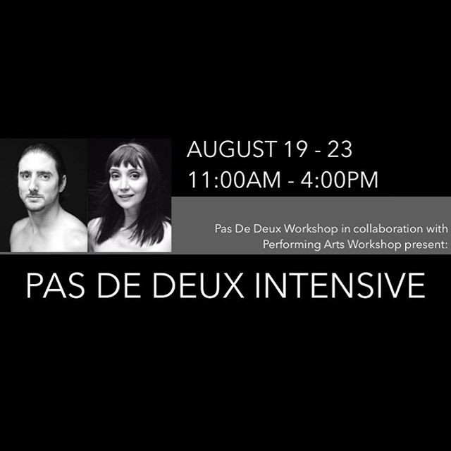 We are super excited to announce a collaboration with Pas De Deux Workshop for our Pas De Deux Intensive this summer at #dancepaw!! Join us August 19 - 23 for the dance party!! More info coming shortly!