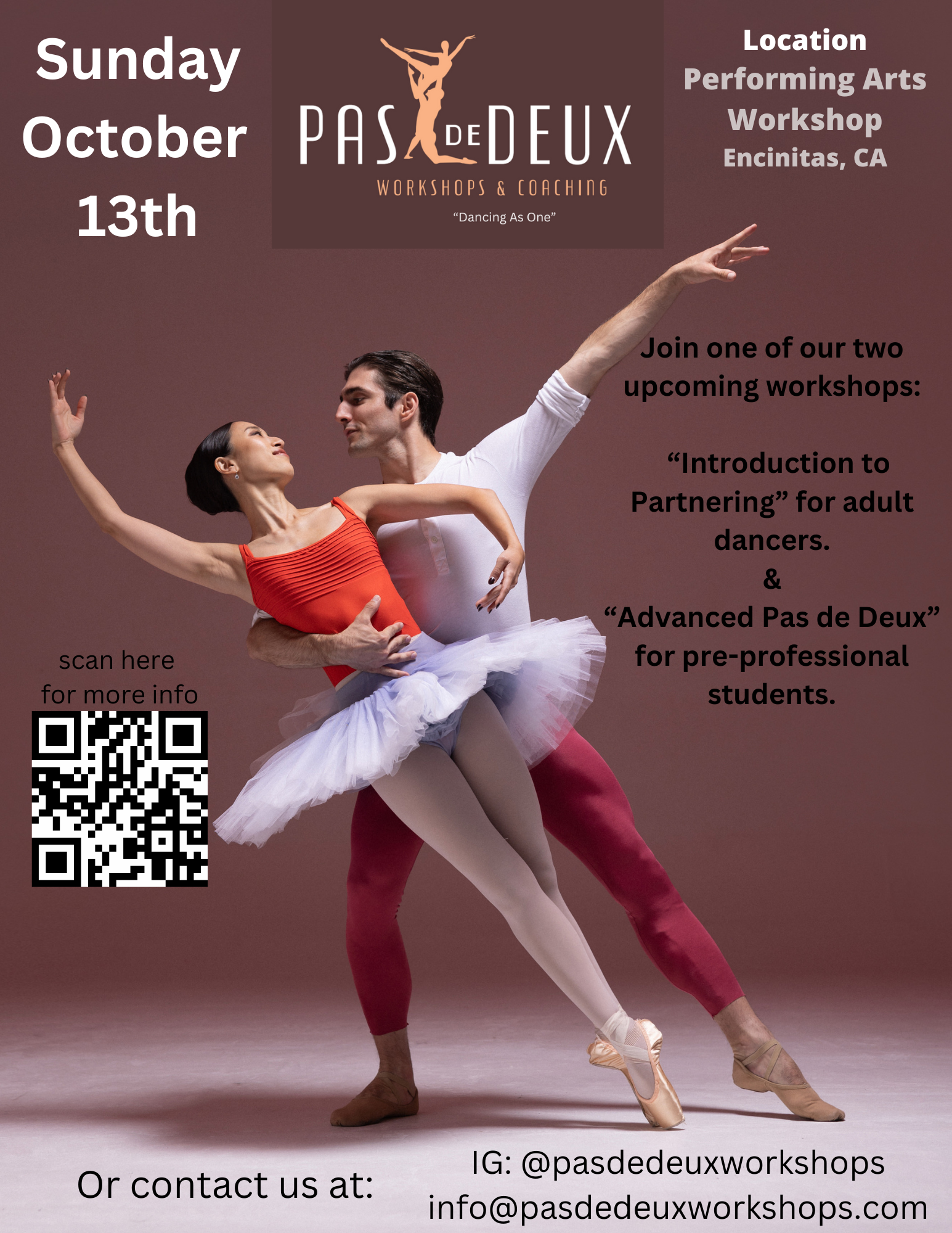 Pas De Deux Workshop with Pas De Deux Workshops & Coaching