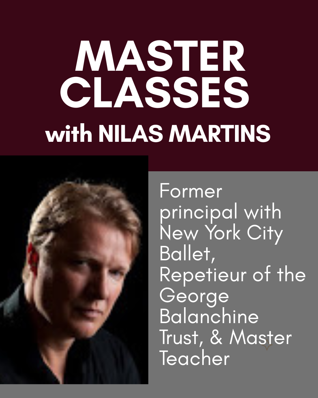 Master Classes with Nilas Martins - Adults