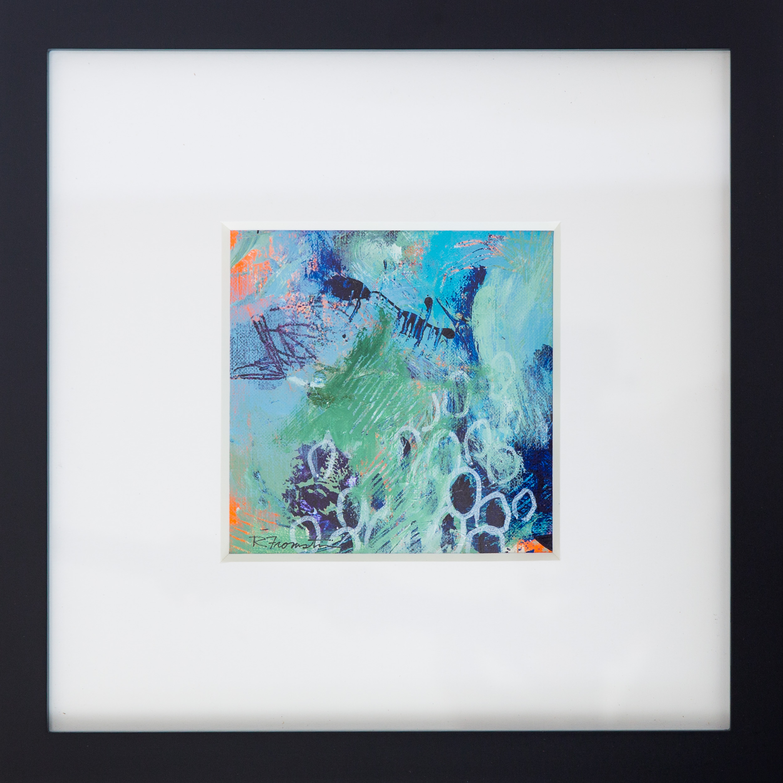 Time for Recess I // 4.5x4.5 // acrylic on paper, matted & framed SOLD