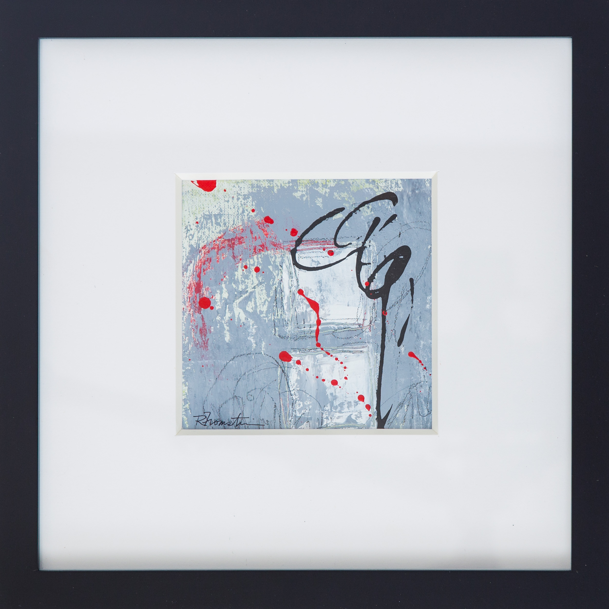 Impulsive // 4.5x4.5 // acrylic on paper, matted & framed SOLD