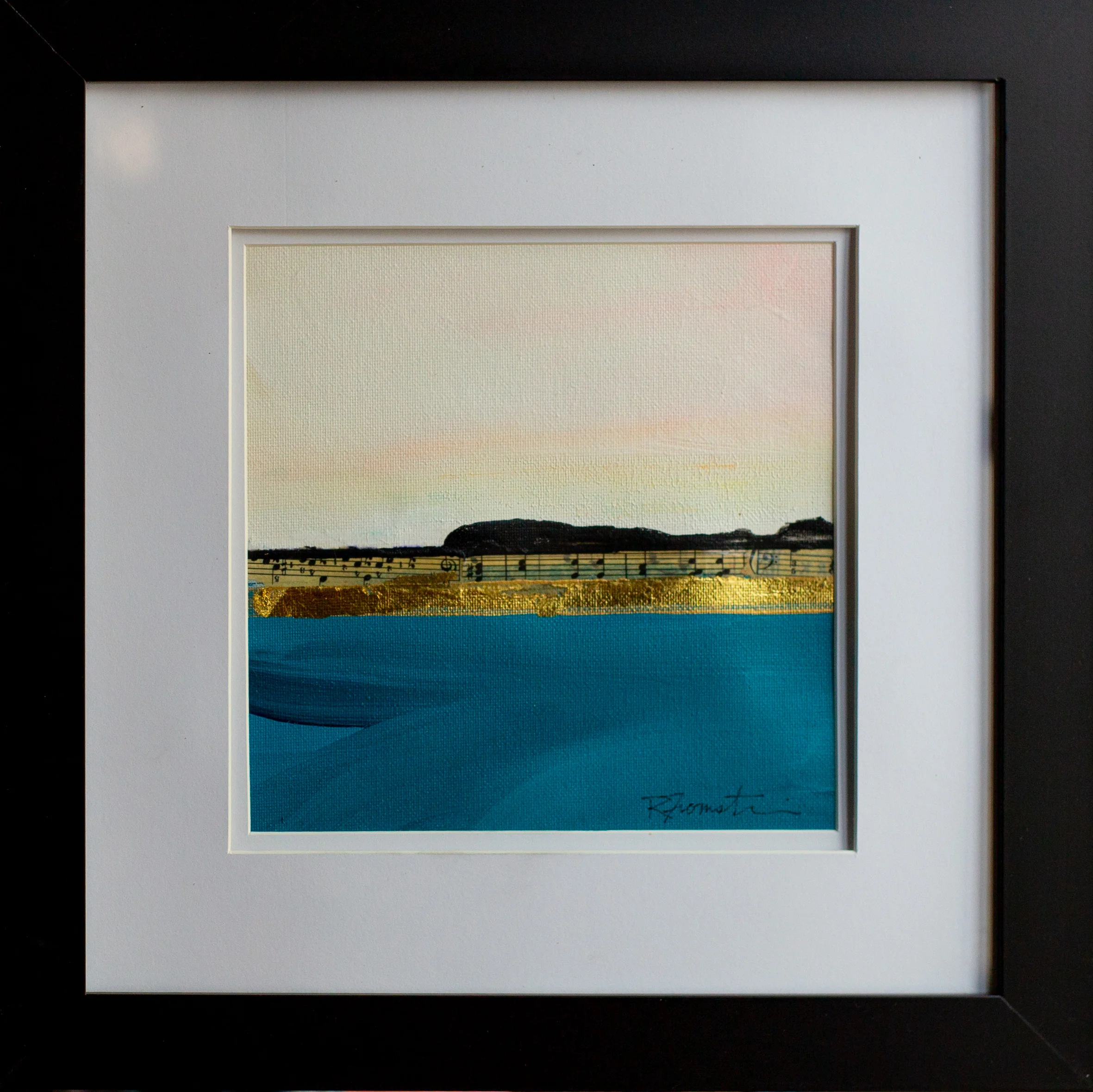 "A Little Harmony in Turquoise" 12x12