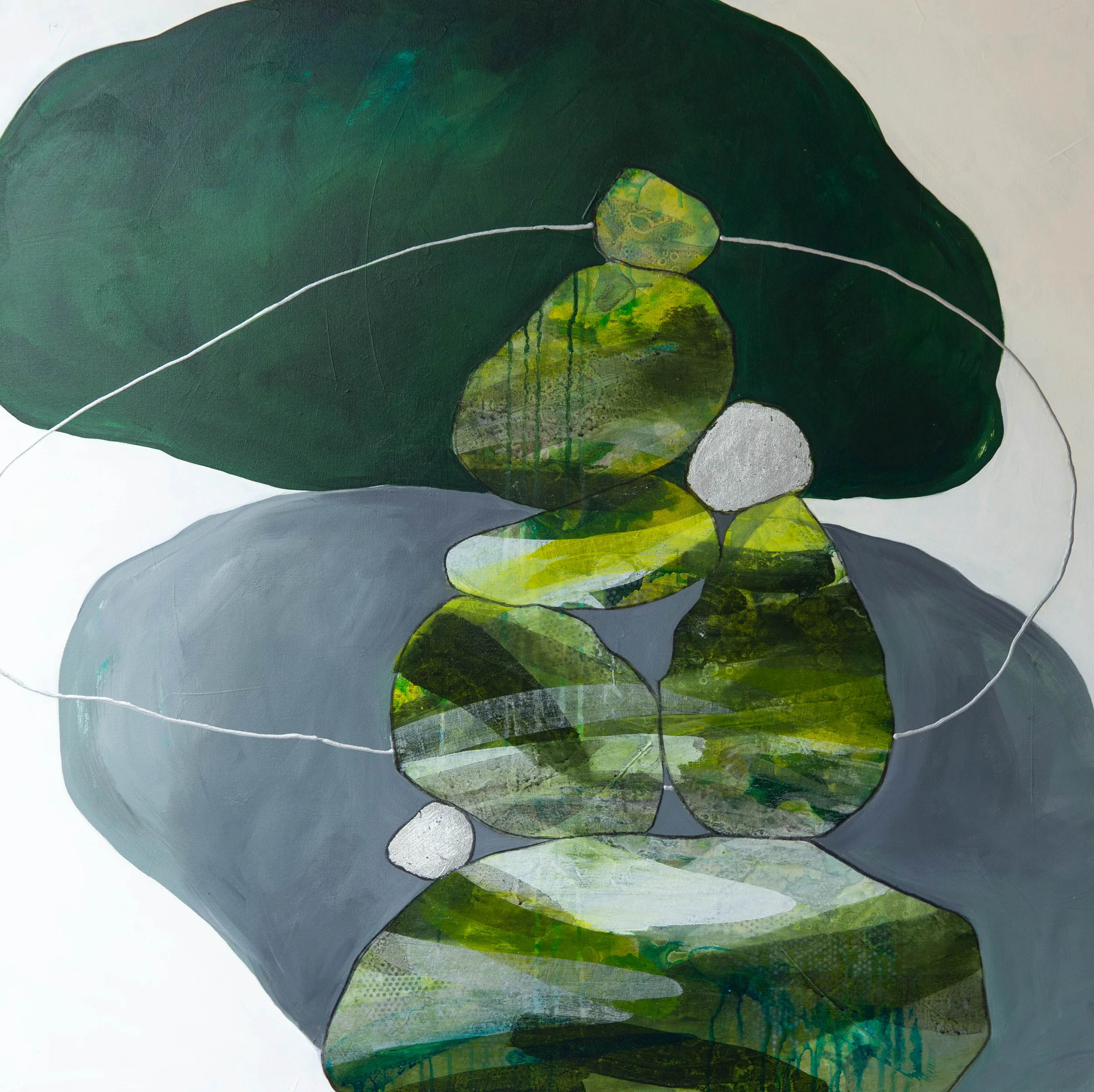 "Green Cairns II" 36x36
