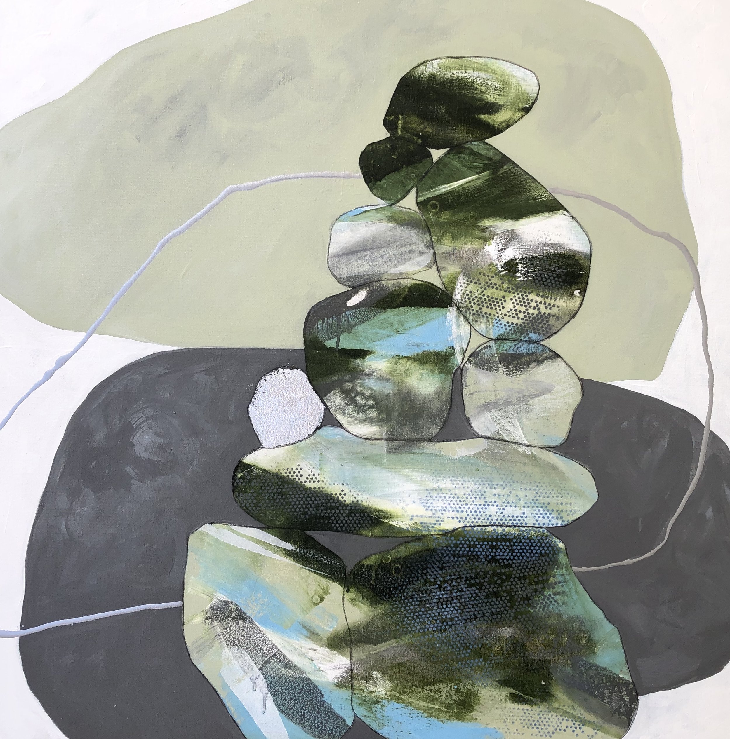 "Green Cairns III" 36x36