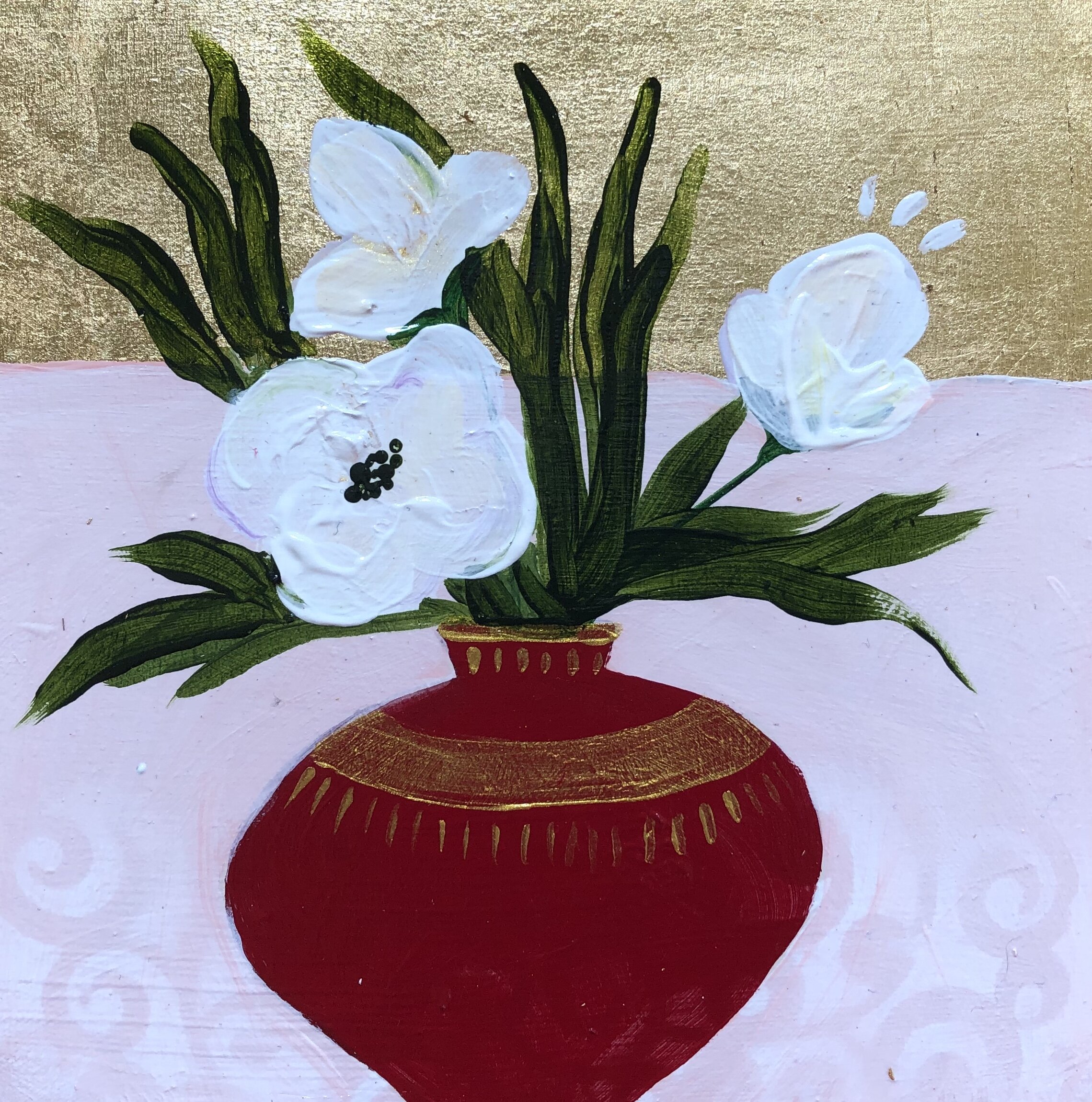 "Mini Floral I" 6x6 SOLD