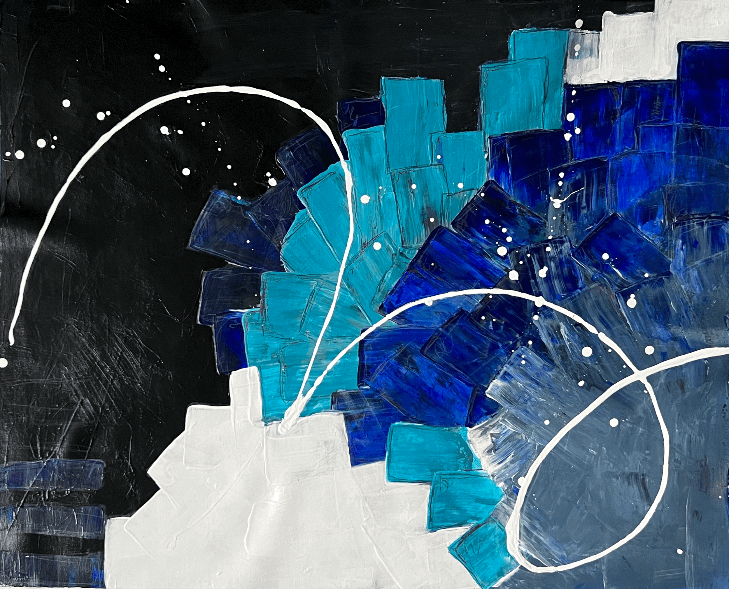 "Blue Crystals" 24x30 $1450