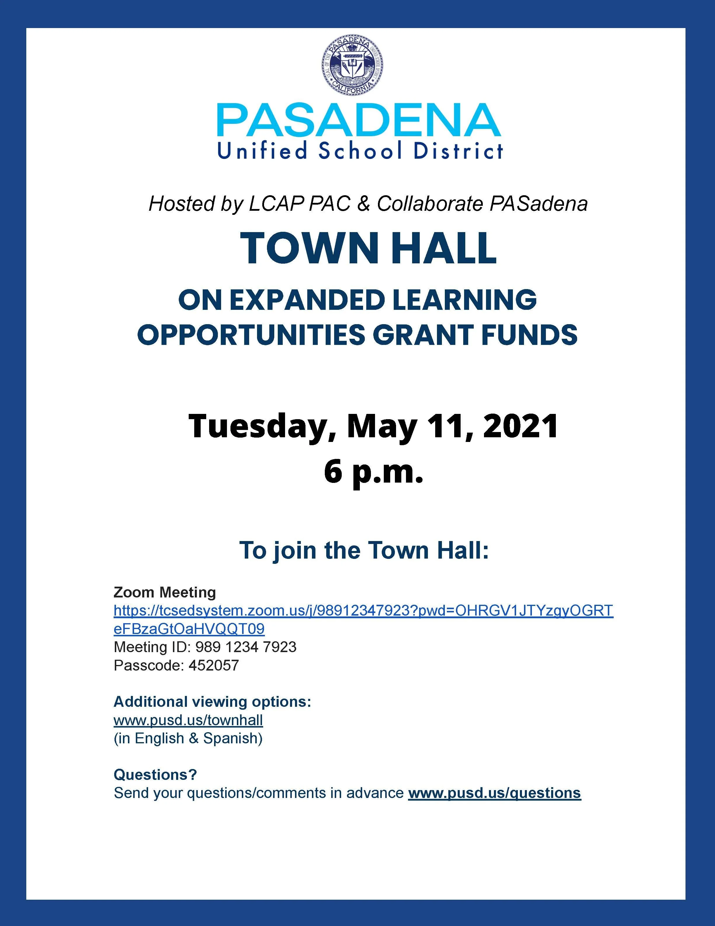 Expanded Learning Opportunities Grant Funding Information