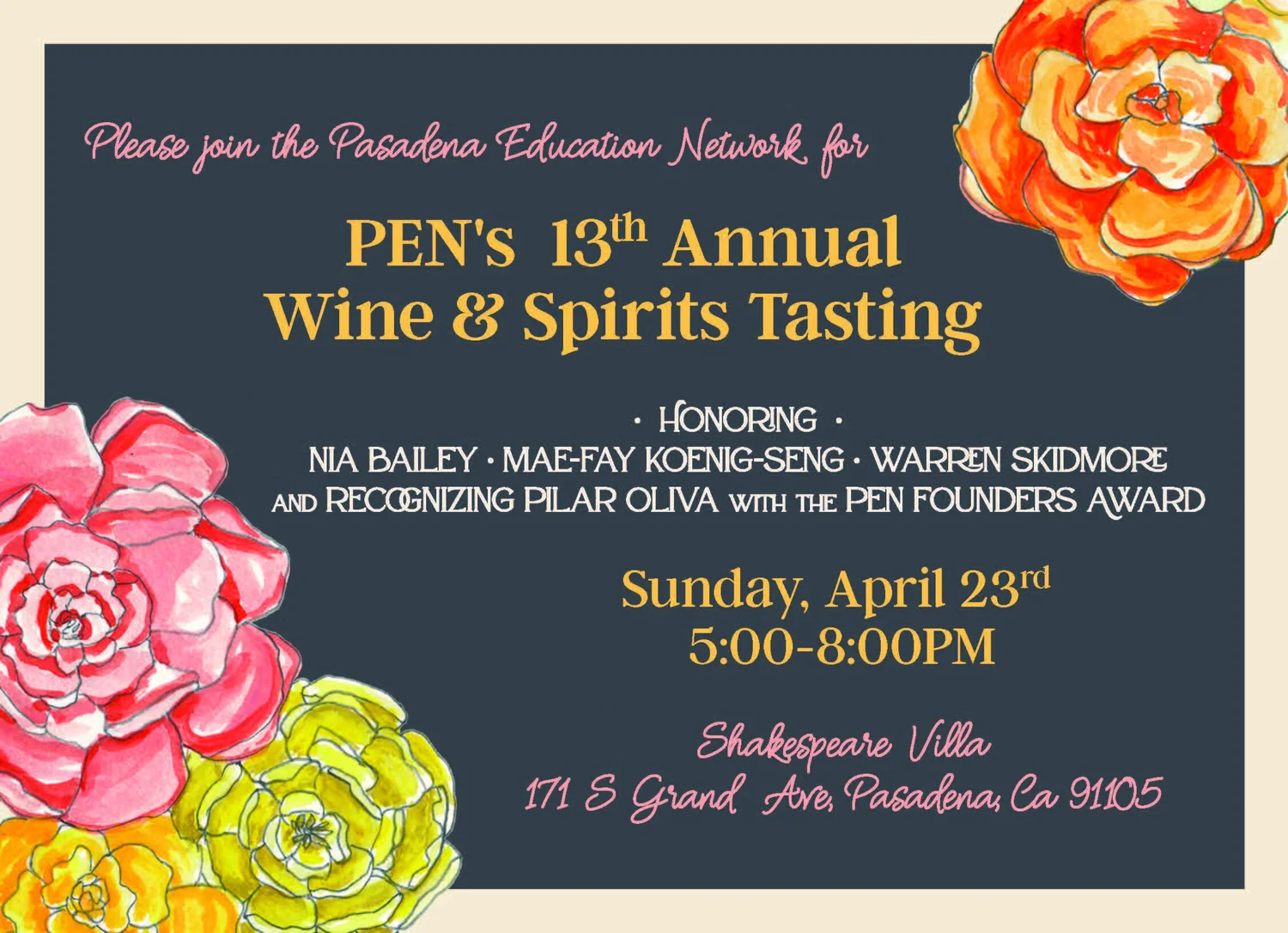 Wine Tasting — Pasadena Education Network (PEN)