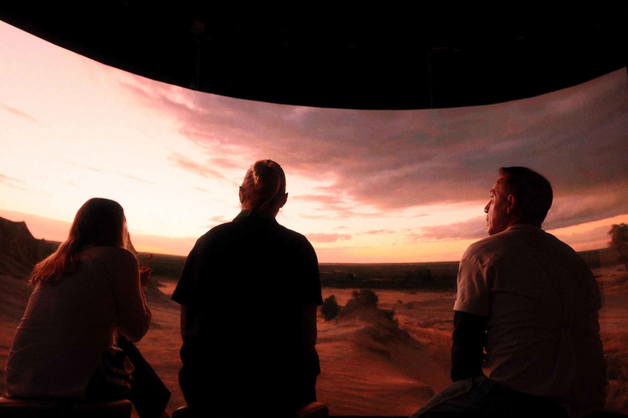  This immersive experience takes the audience on a poetic and sensory journey across NSW.  Using four giant screens and directional sound design, the viewer is completely immersed in incredible locations.  