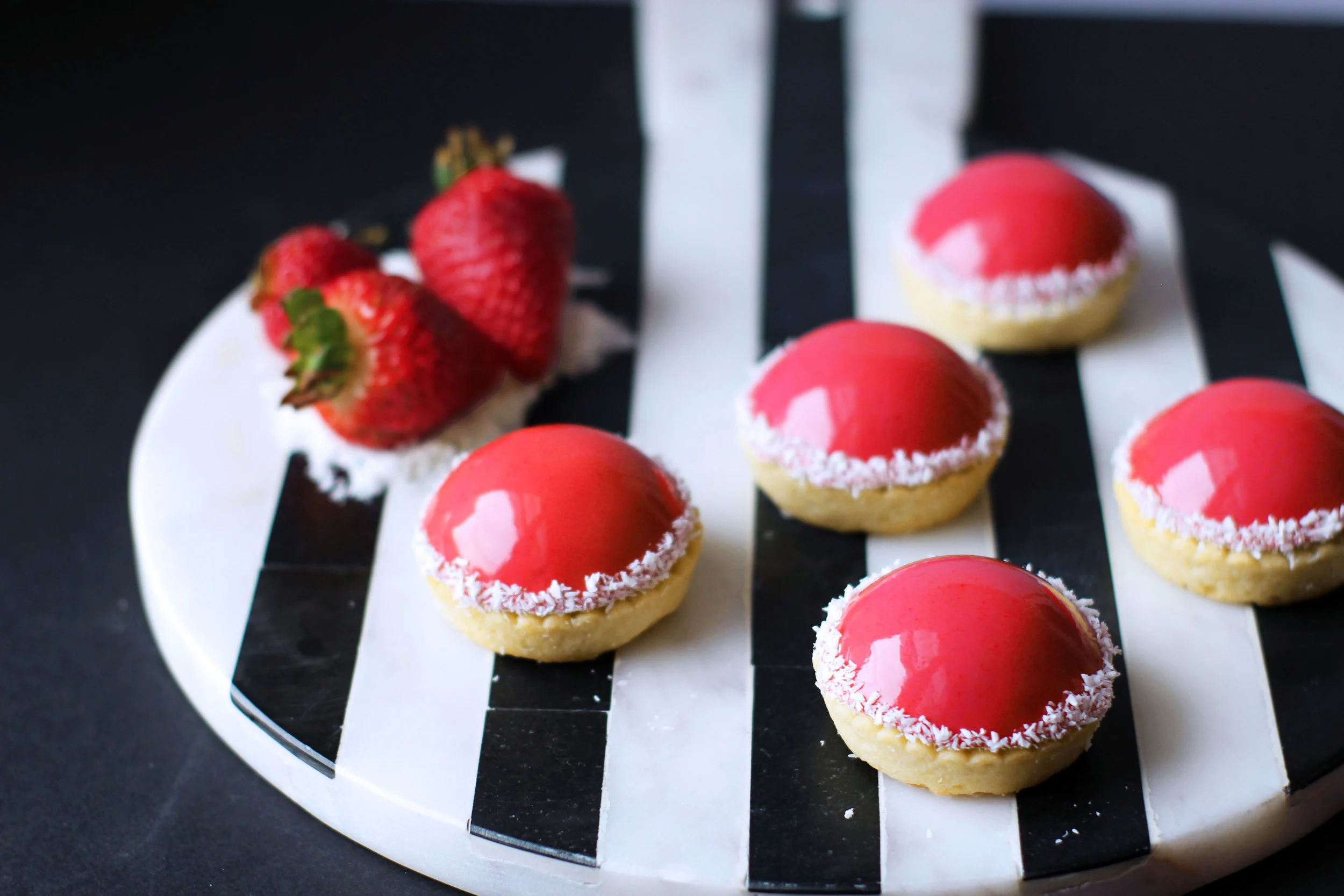 Strawberry almond tarts