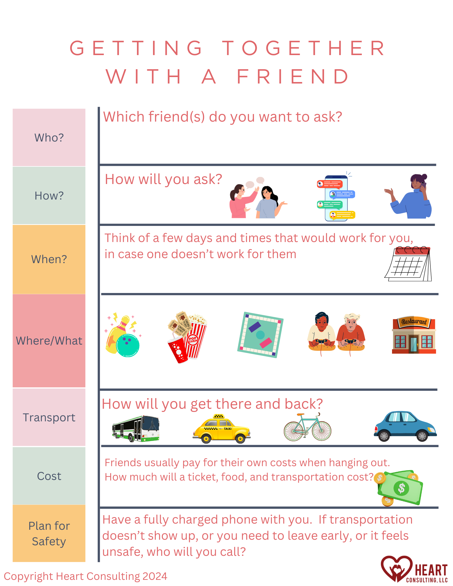 Getting Together With Friends Worksheet