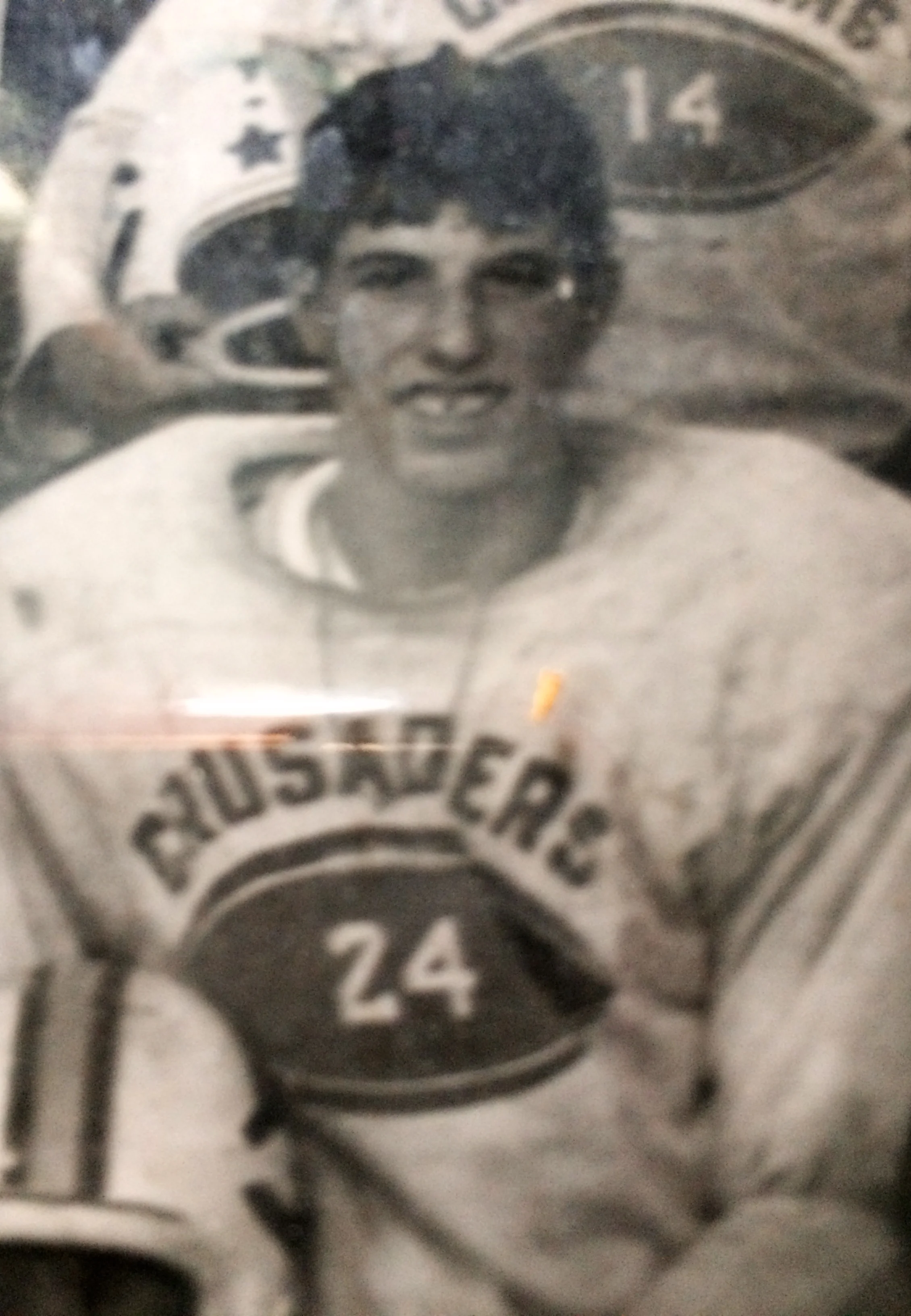 Peter Payack as a halfback of his high school football team in 1966.