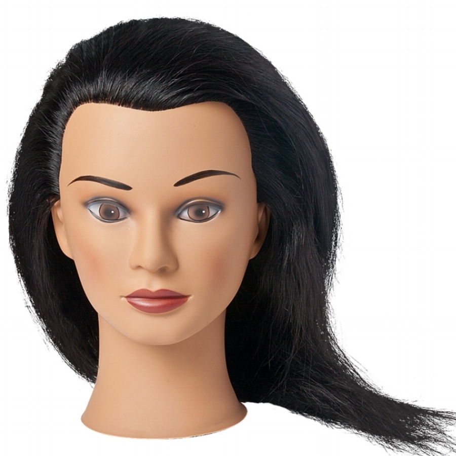 Marianna Cosmetology Female Mannequin Head Miss Kim 14102 Human Hair