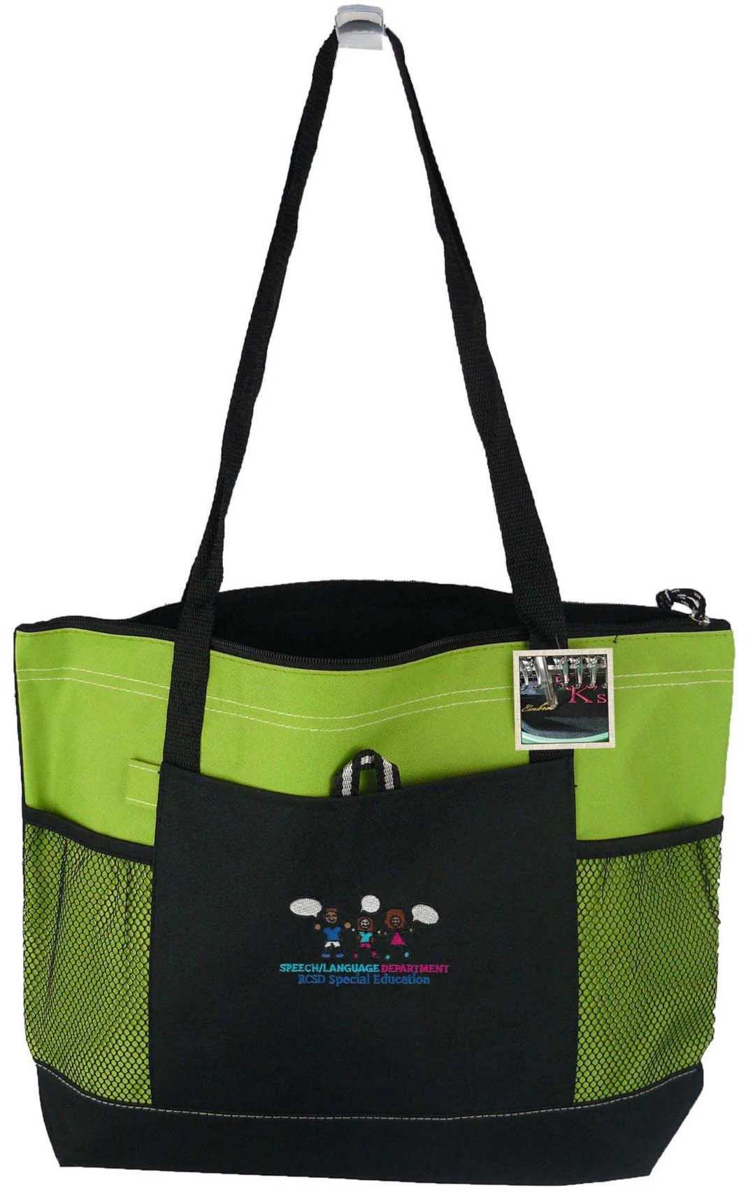 Lime Gemline Select Zippered Tote Bag.jpg