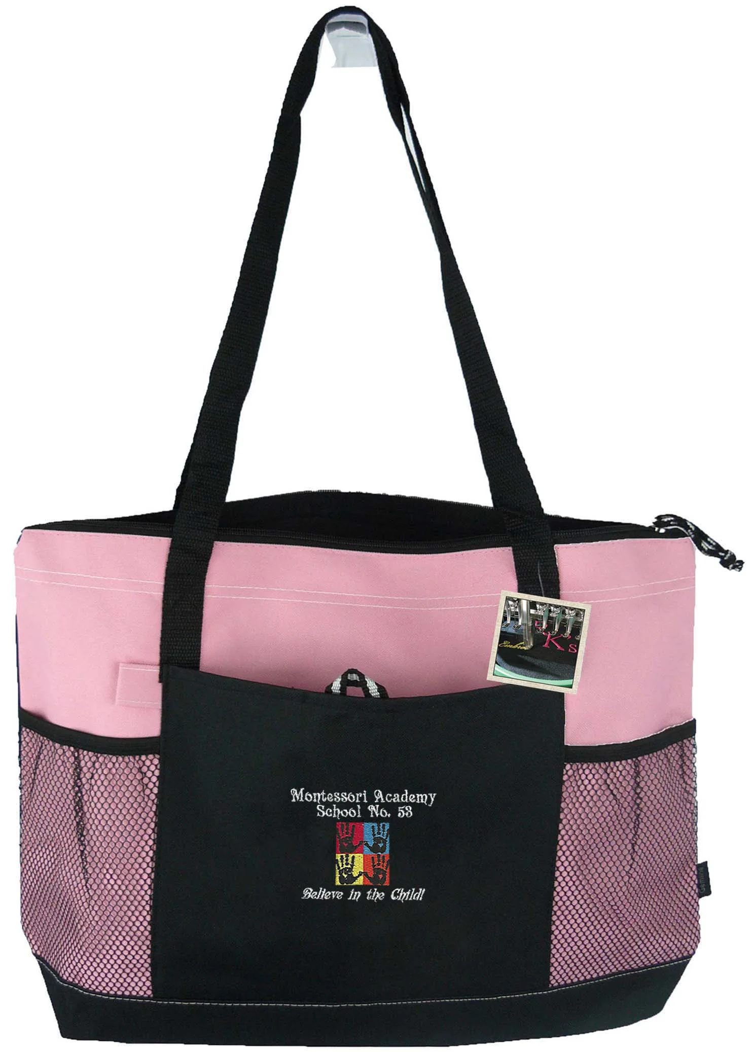 Pink Gemline Select Zippered Tote Bag.jpg