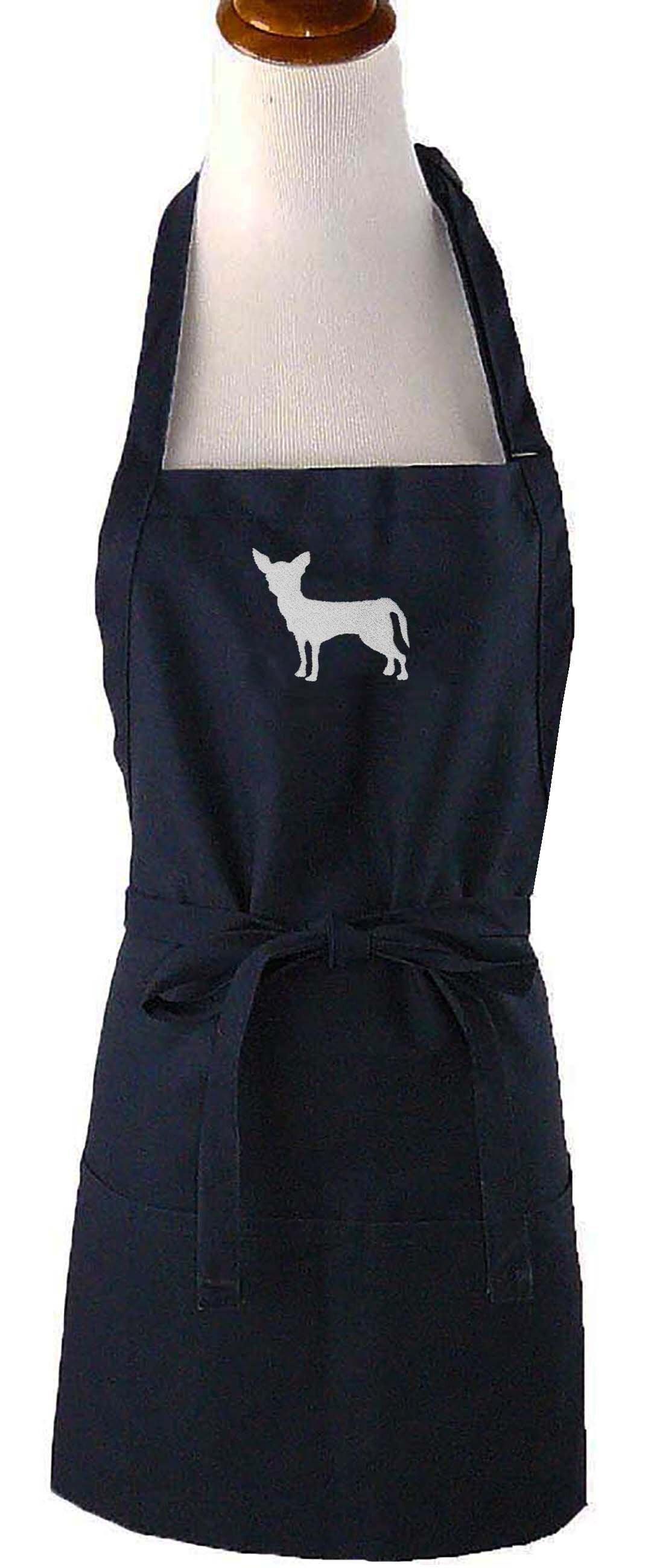 Paw Print & Pets Silhouette Monogram Apron Child or Adult Size Embroidered Custom Pet Groomer Smock Animal Shelter