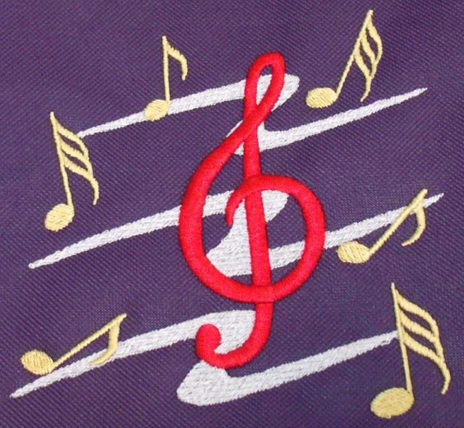 G Clef & Notes, Purple Adult Large Apron — RK's Boutique