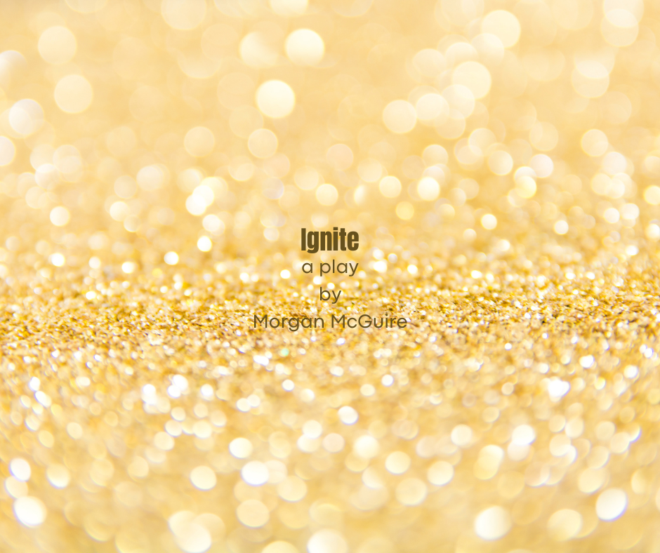 Gold White Aesthetic Glitter Background Glow Girl Quote Facebook Post.png