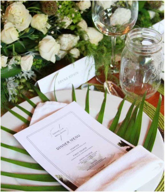 wedding dinner menu