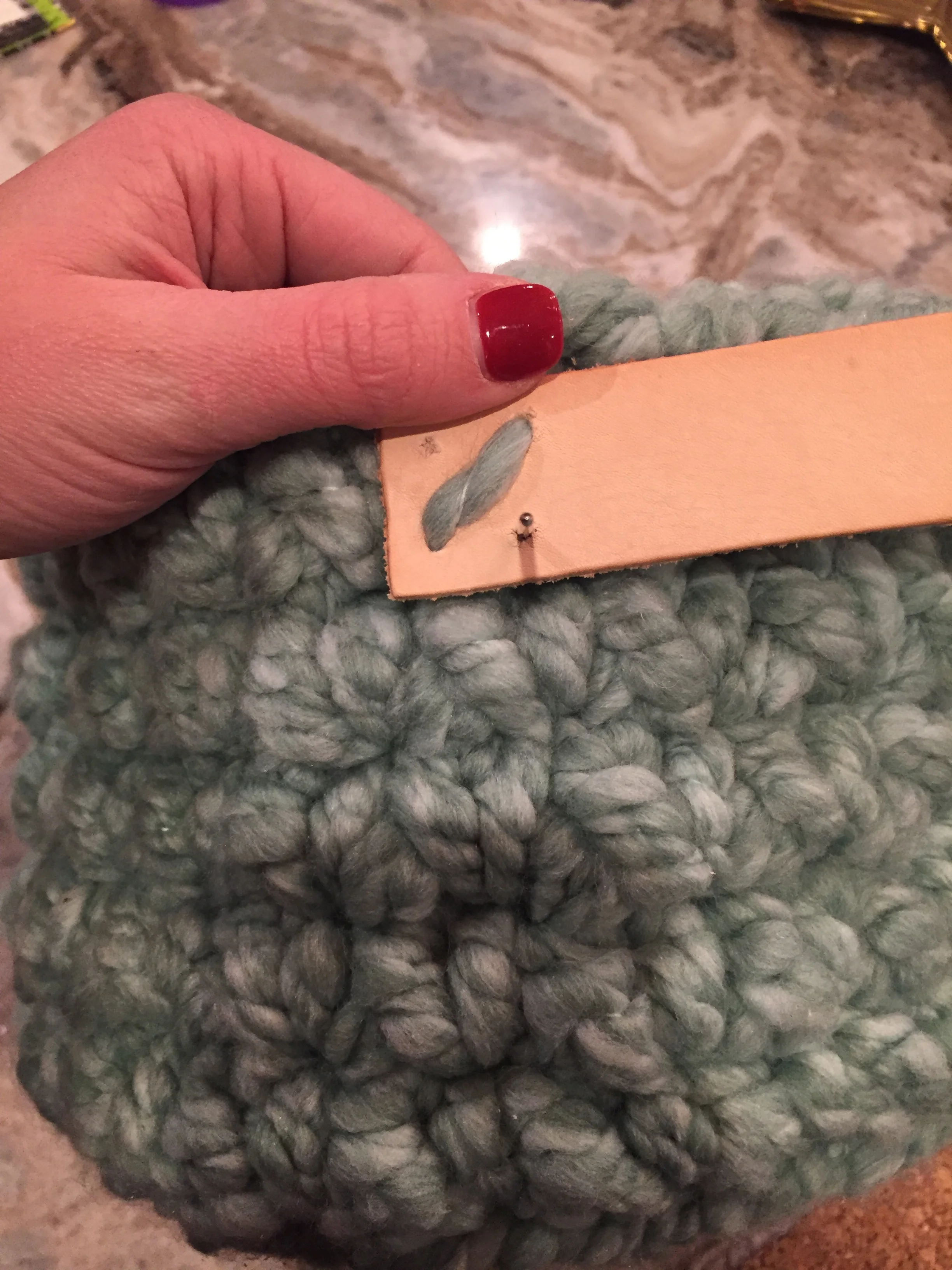 DIY crocheted basket