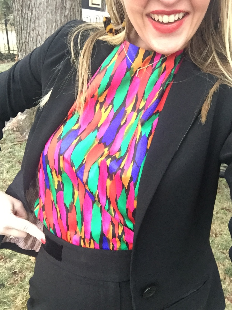 These tiny velvet patches are my favorite part of the entire outfit.