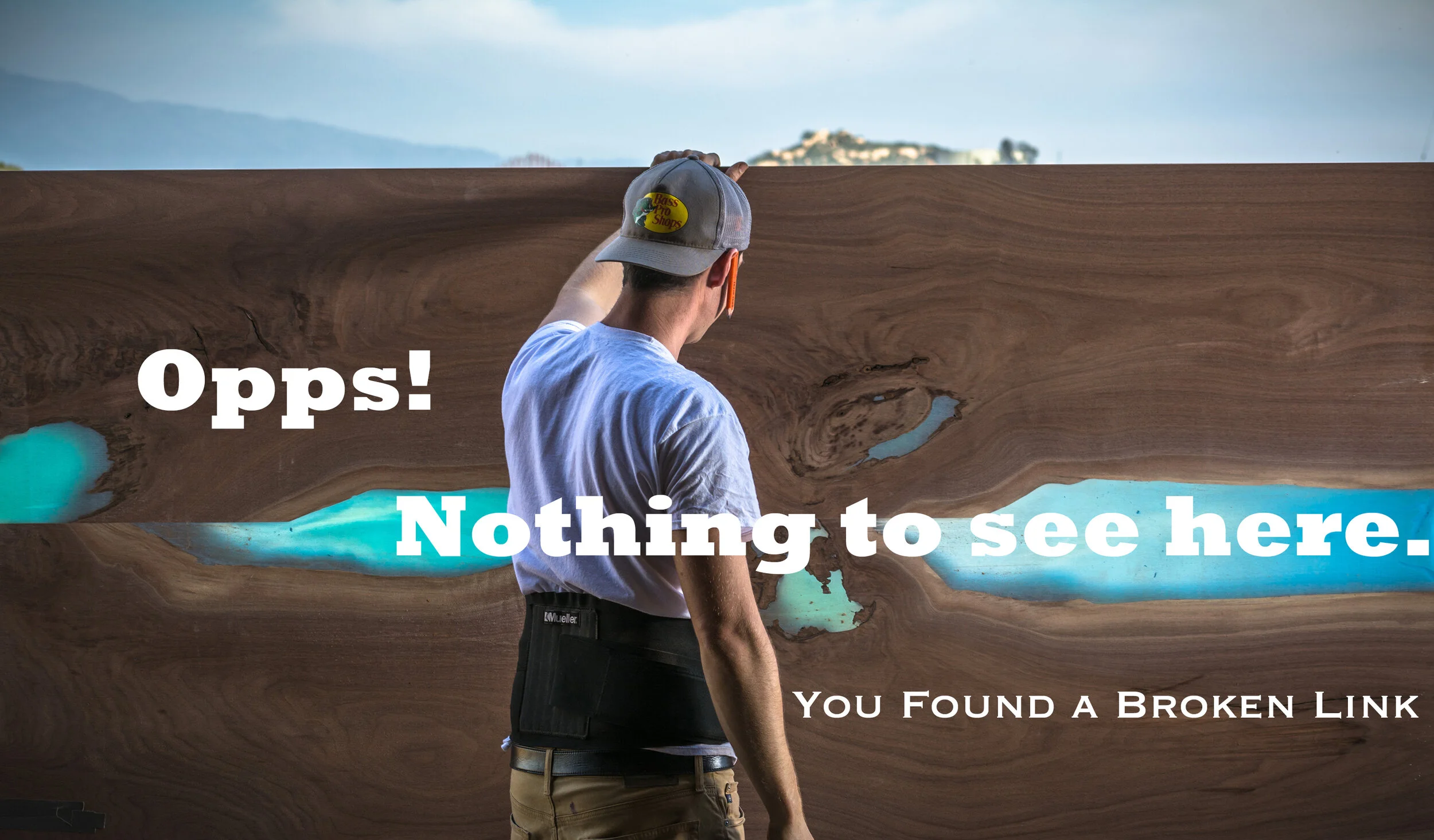 Blue Water Resin Dining Table