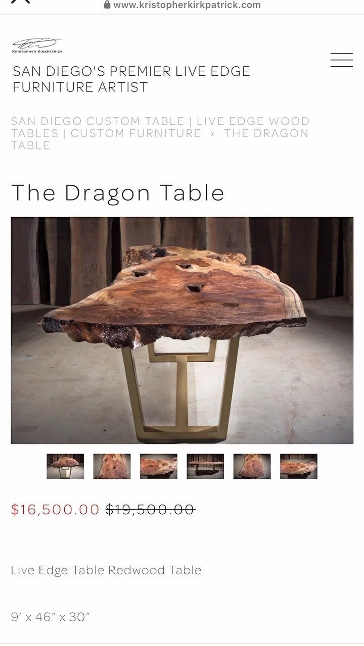 Custom Furniture San Diego Custom Table San Diego River Table Kristopher