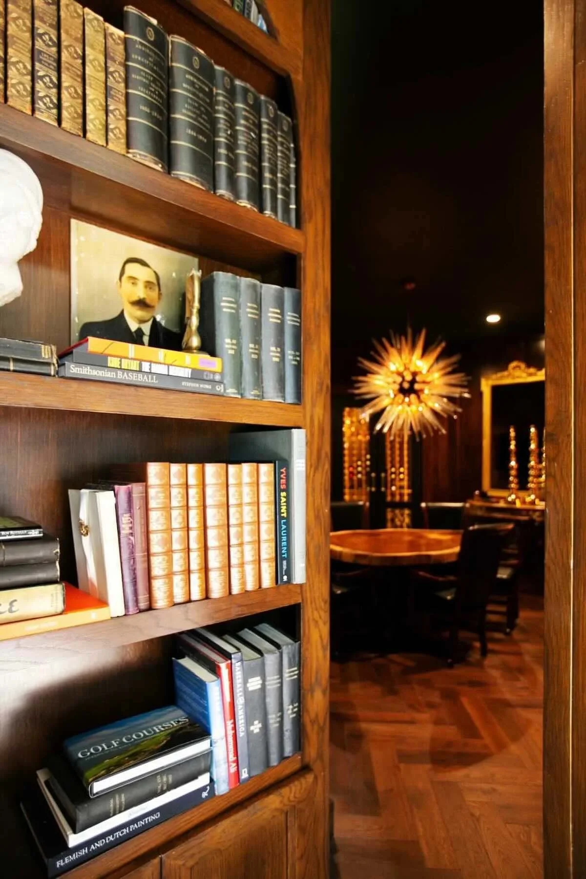 Custom poker room table made with live edge exotic wood