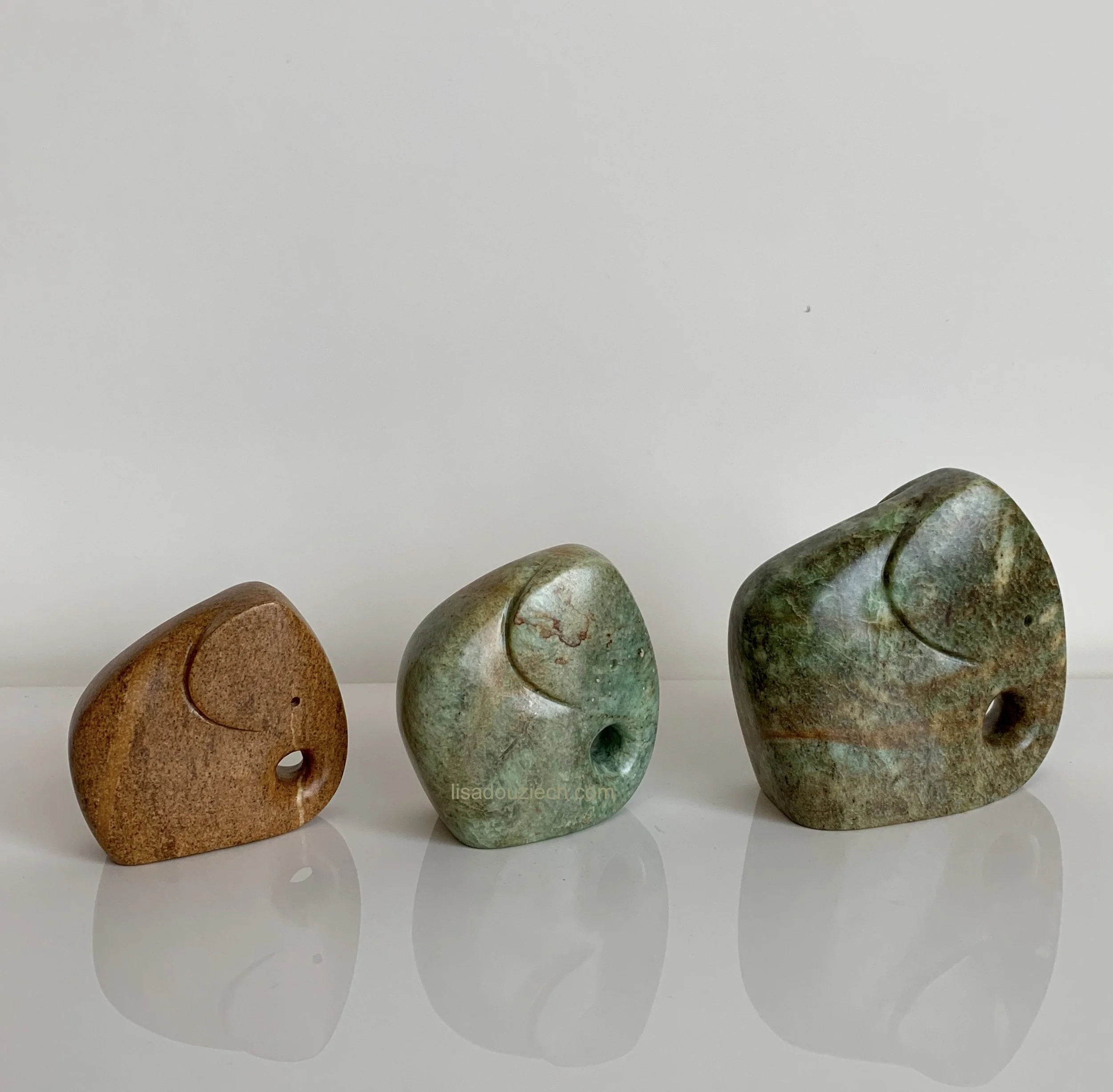 Ada - Soapstone Elephant by Lisa Douziech