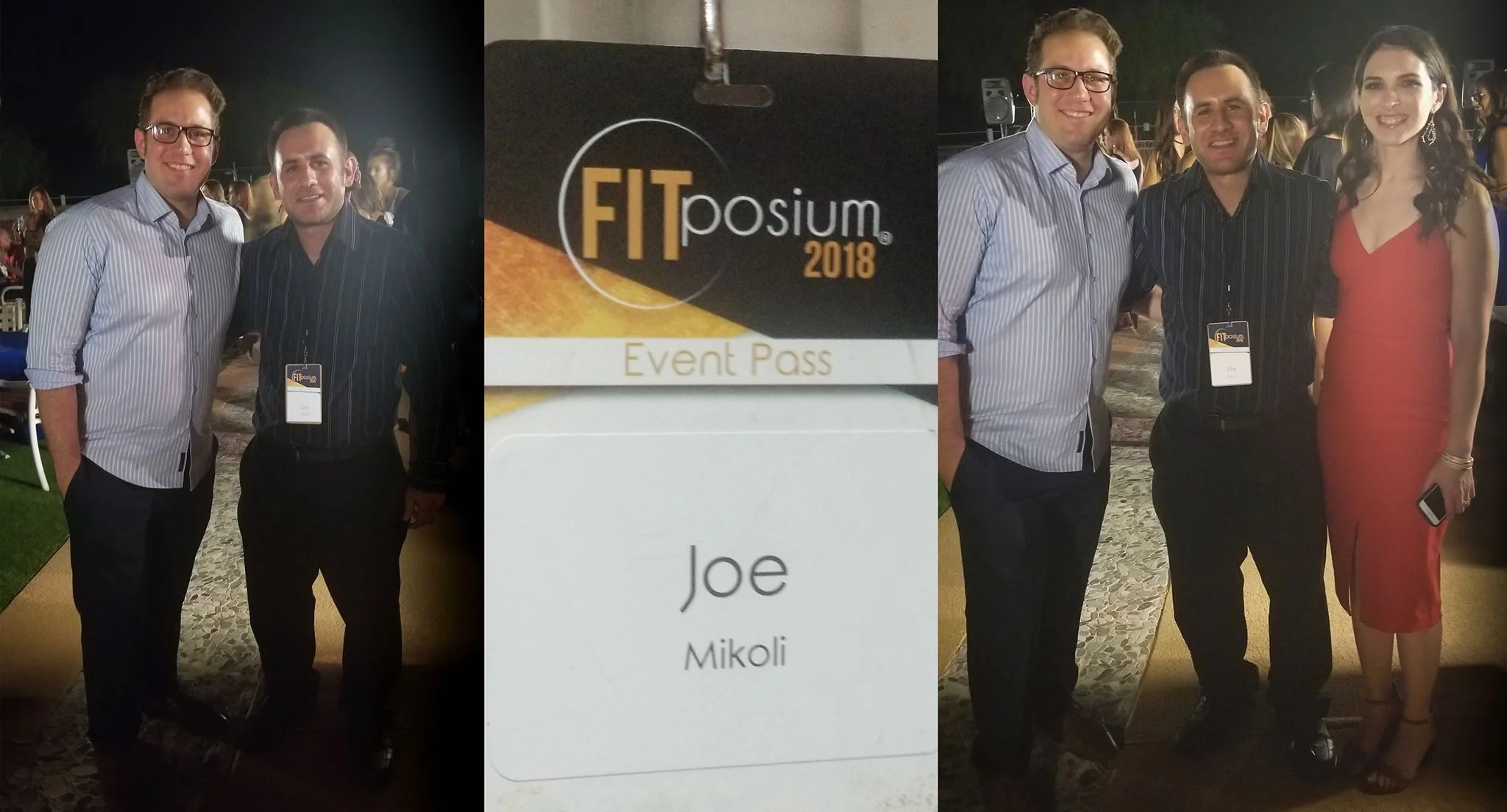Fitposium founder James Patrick, his fiancé Kelly Marie and I during the networking mixer