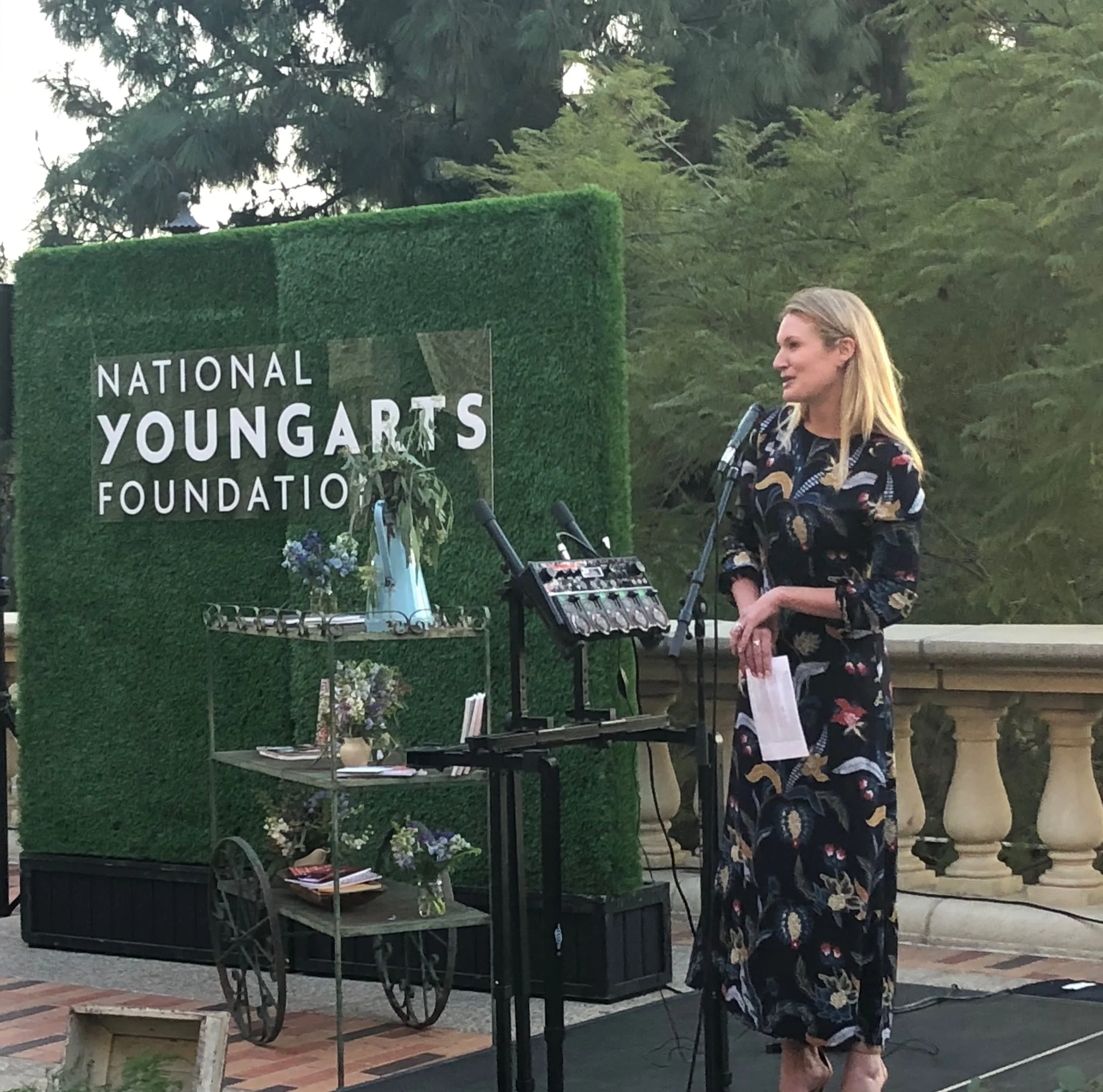 Board Chair, Sarah Arison, greeting guests