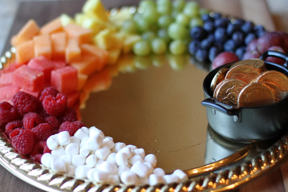 St. Patrick's Day Rainbow Fruit Platter
