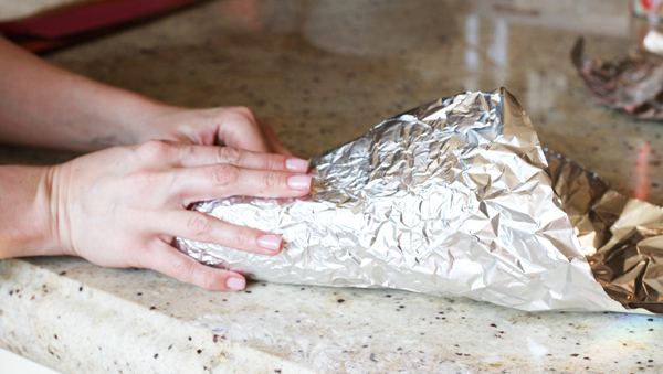 Make sure to smooth out your foil.