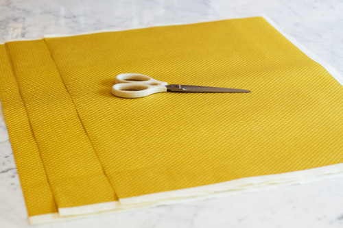 Alright, start with one sheet of paper. I get my pretty sheets of paper from Paper source.
