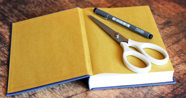 You will need a book that you are no longer reading, (hard cover or paperback - doesn't matter) scissors, a pen, a branch from outside, and a glue gun. Now, before we get started I am going to give a little speech to all the people out there who are about to call me a horrible book killer. Listen folks, not all books are created equal. Not all "writers" should be called "authors". This book was awful. Horrible. Seriously bad. I am not going to tell you the name of the book, but let's just say I will get much more joy out of it being a pretty little pumpkin than I will ever get from it being the wretched book it once was : ) Now carry on ... 