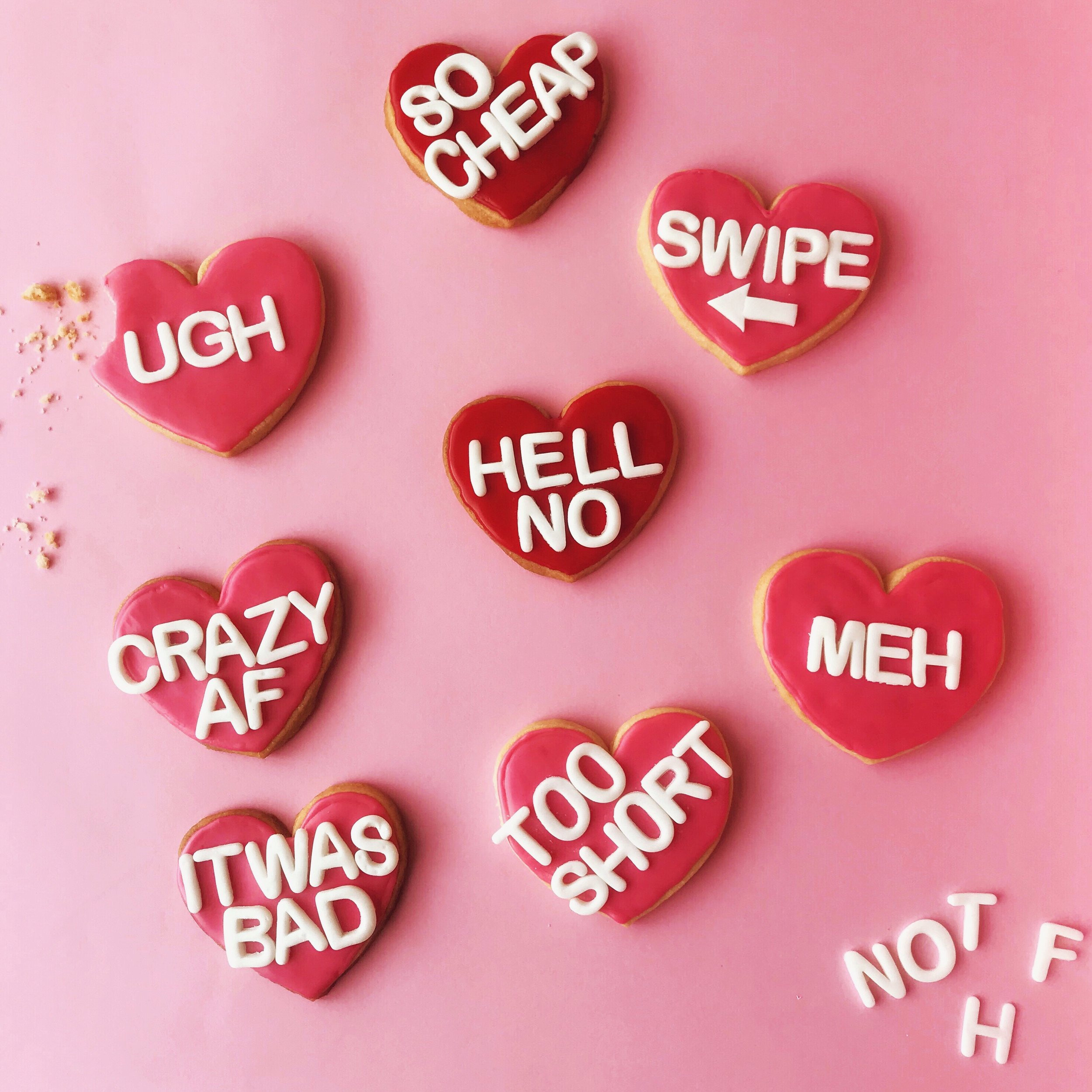 Real Conversation Heart Cookies