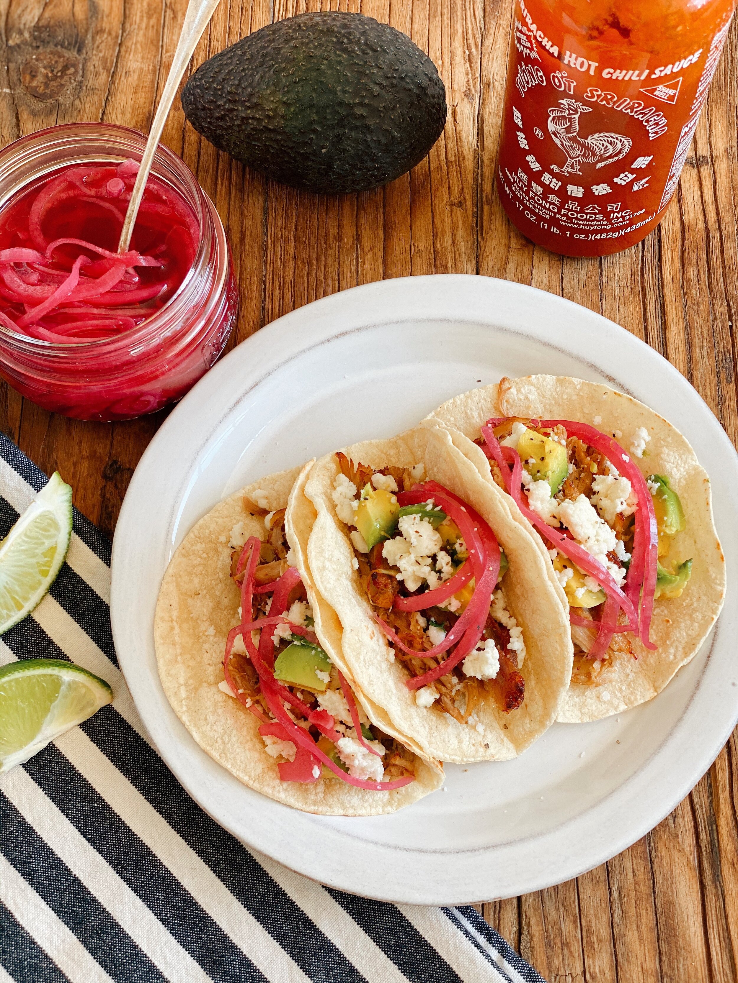 Slow Cooker Carnitas & Pickled Onions