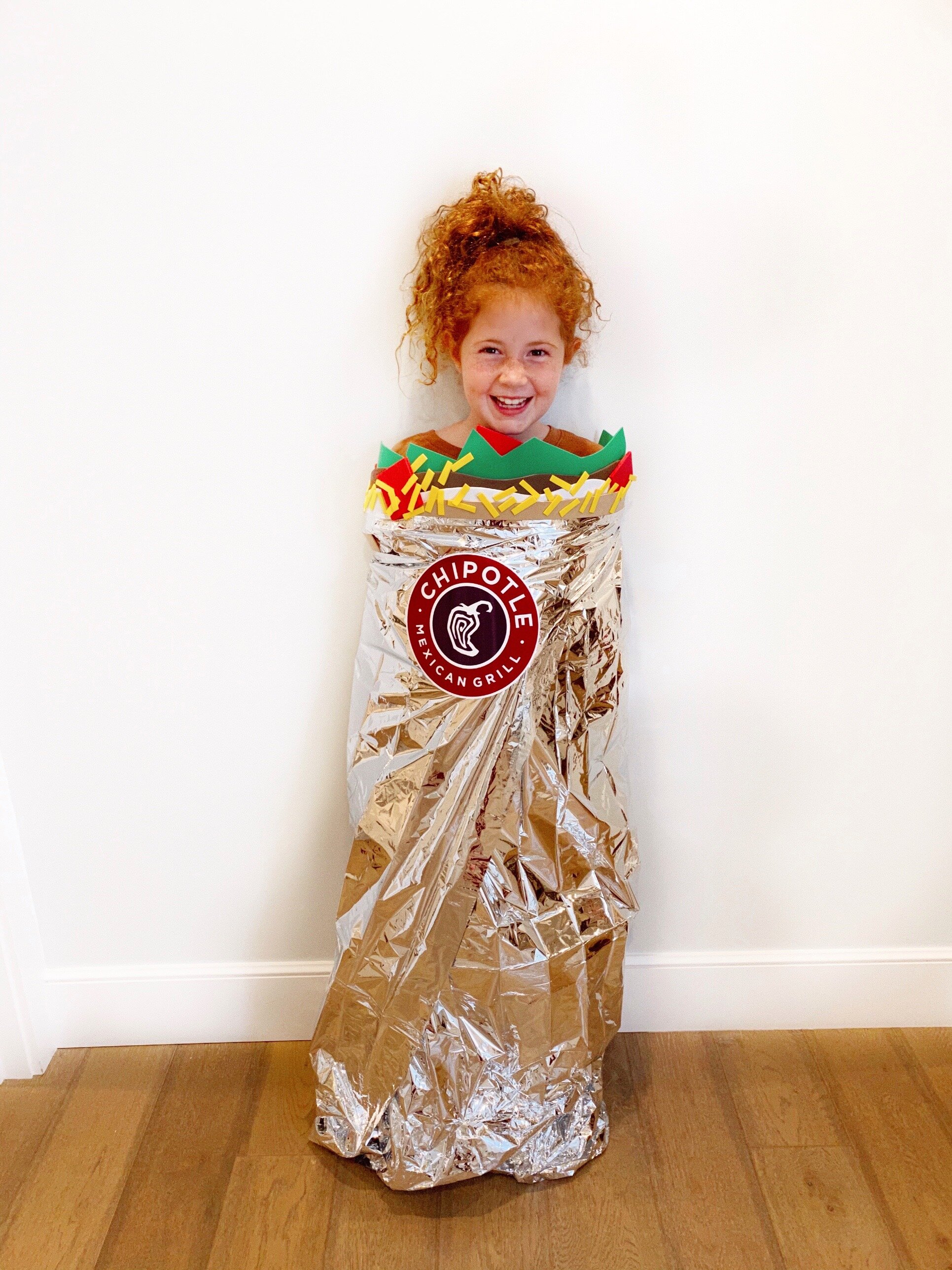Quick DIY Halloween Chipotle Burrito Costume