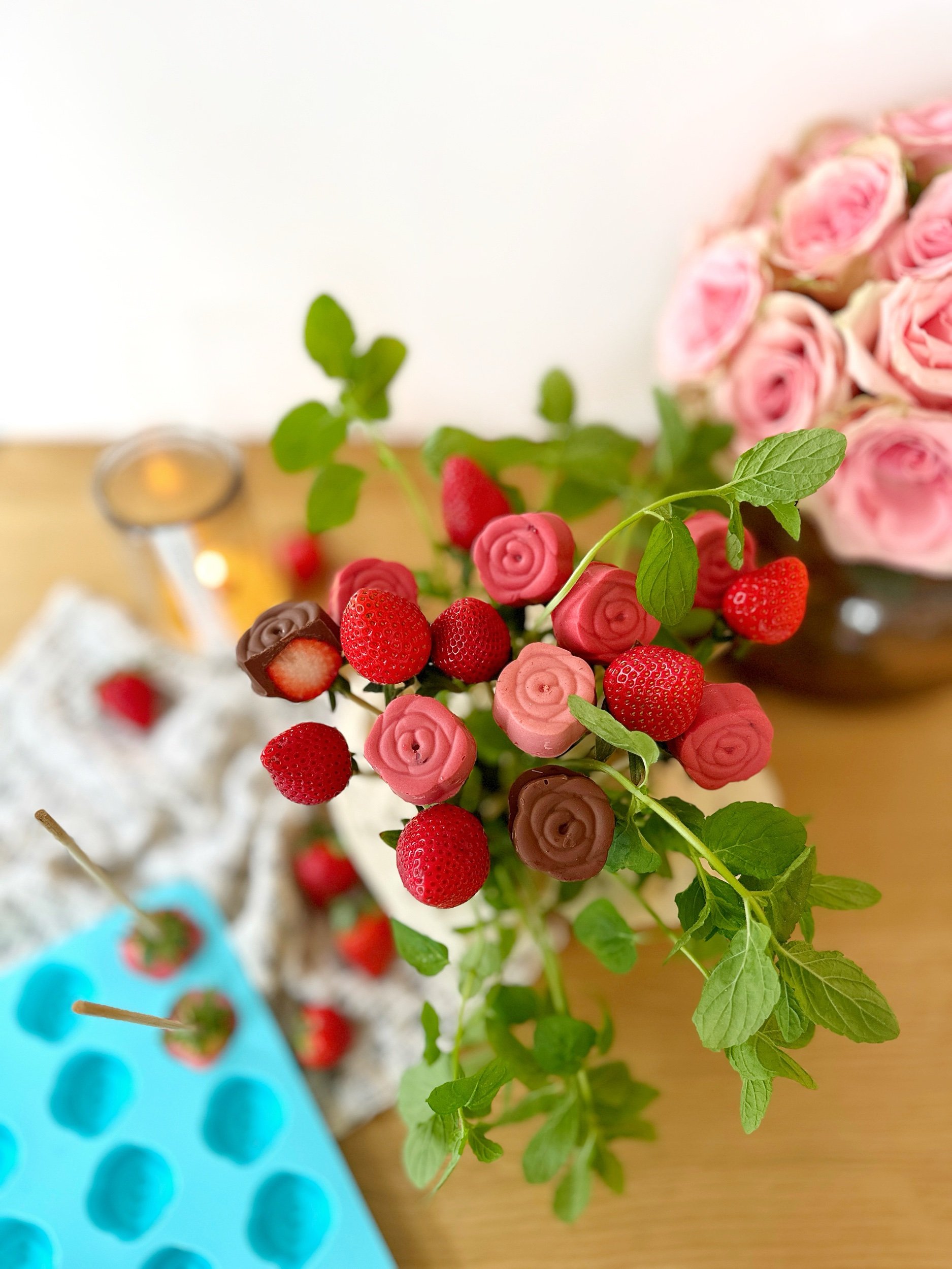 Chocolate Strawberry Roses 
