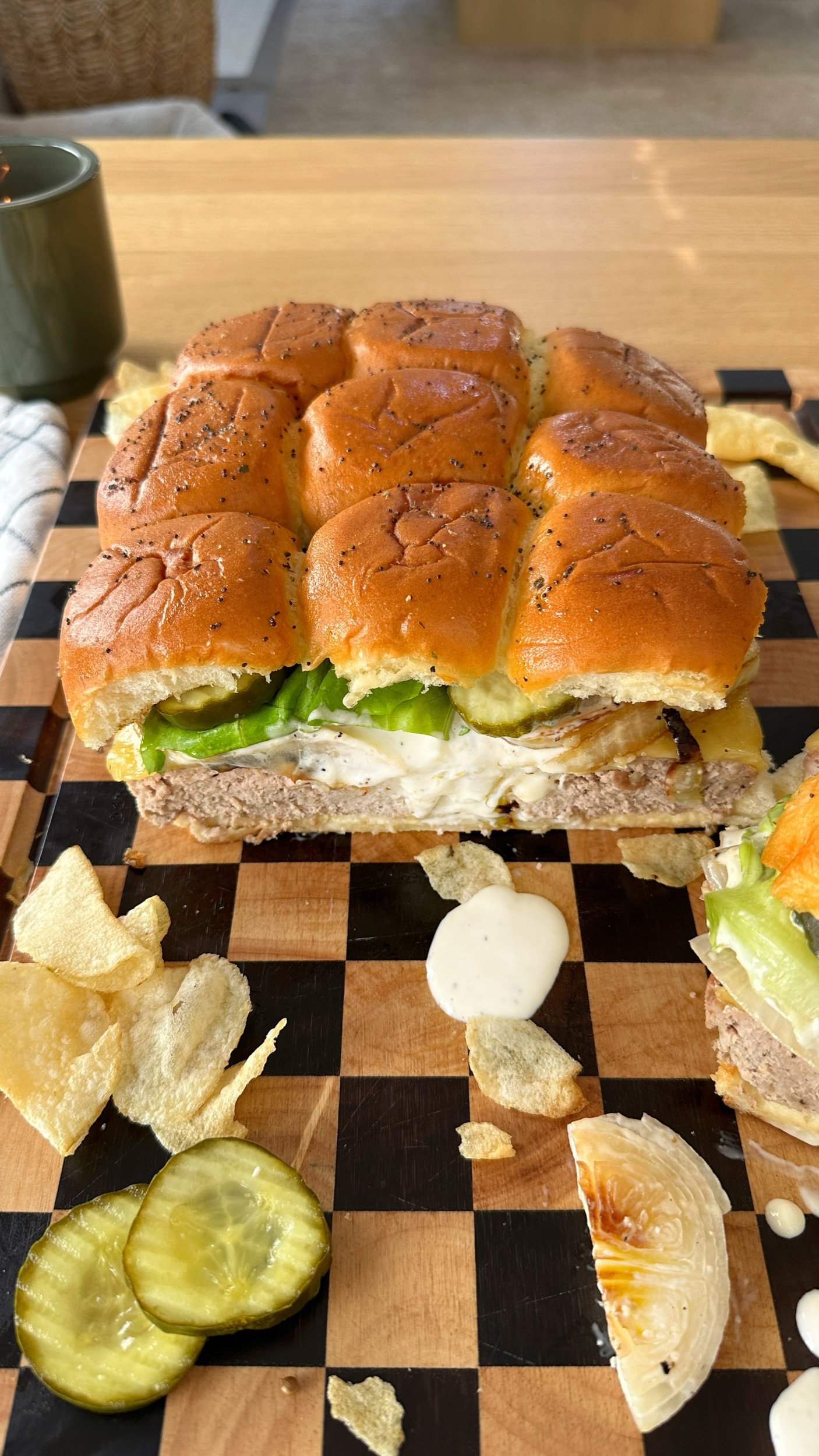 Oven Turkey Burger Garlic Aioli Sliders 